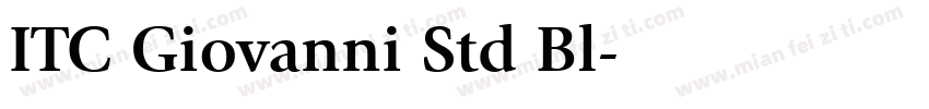 ITC Giovanni Std Bl字体转换